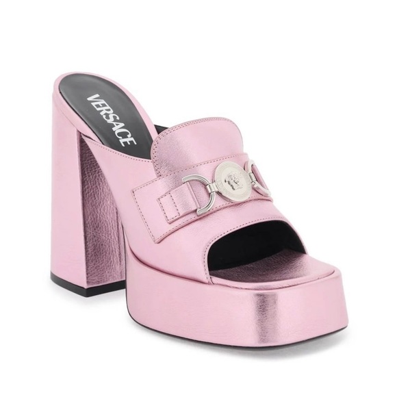 Versace Pink Platform Women's Shoes - Picture 1 of 14